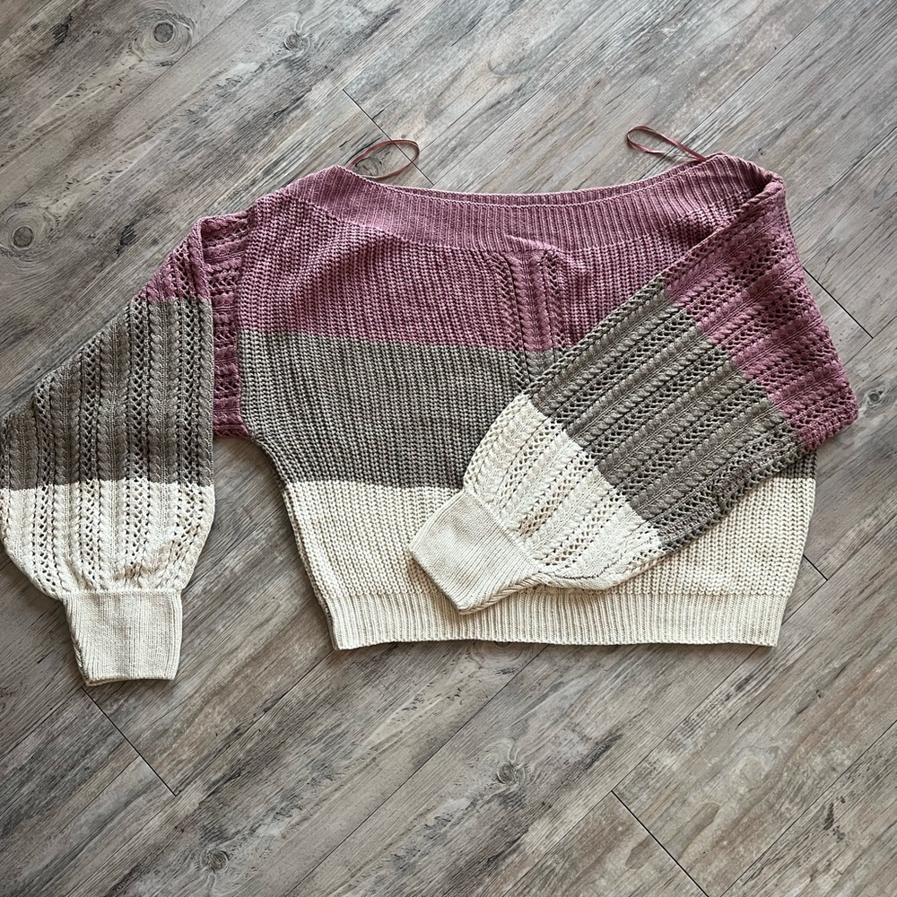 Off-the-shoulder sweater
